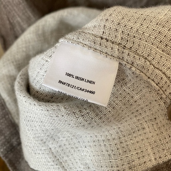 Eileen Fisher Gray 100% Irish Linen Jacket or Dress size small - Picture 9 of 10
